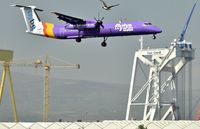 G-JECF @ EGAC - Belfast City.  Flybe G-JECF arriving from Liverpool. - by Albert Bridge