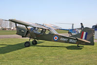 G-BJXR @ EGBR - Auster AOP9 at Breighton Airfield's April Fools Fly-In. April 1st 2012. - by Malcolm Clarke