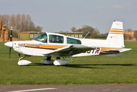 G-BSTR @ EGBR - Grumman American AA-5 Traveler at Breighton Airfield's April Fools Fly-In. April 1st 2012. - by Malcolm Clarke