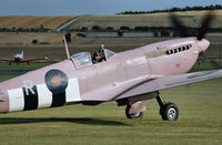 G-MKXI @ EGSU - this pilot is the perfect match for the Spitfire - by olivier Cortot