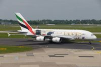 A6-EER @ EDDL - Airbus A380-861 - Emirates 'United for wildlife' - 139 - A6-EER - 23.04.2017 - DUS - by Ralf Winter
