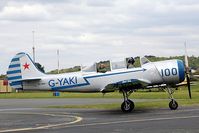 G-YAKI @ EGBO - @ the Radial&Trainers Fly-In Wolverhampton(Halfpenny Green)Airport. Ex:-LY-ANM. Painted as Russian A.F.100. - by Paul Massey
