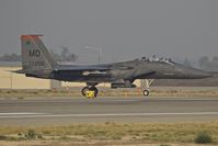 90-0255 @ KBOI - On taxiway Juliet for RWY 10R.  391st Fighter Sq.“Bold Tigers”, 366th Fighter Wing, Mountain Home AFB, Idaho. - by Gerald Howard