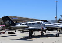 N1668T @ CMA - 1973 Cessna 414, two Continental TSIO-520B 310 Hp each, pressurized, tip tanks, at AOPA FLY-IN - by Doug Robertson