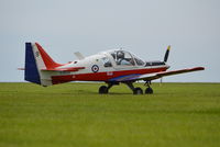 G-BZME @ EGTB - Scottish Aviation Bulldog T.1 departing Wycombe Air Park. - by moxy