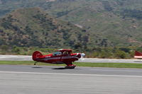 N49BR @ SZP - 1980 Aerotek PITTS S-2A SPECIAL, Lycoming AEIO-360 180 Hp, landing roll Rwy 22 - by Doug Robertson