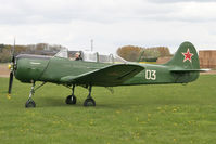 G-CEIB @ EGBR - Yakovlev Yak-18A at Breighton Airfield's Mayhem Fly-In. May 6th 2012. - by Malcolm Clarke