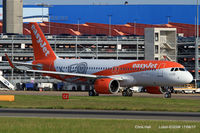 G-UZHA @ EGGW - easyJets 1st A320NEO on its 1st commercial flight - by Chris Hall