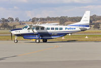 VH-DQV @ YSWG - New South Wales Police Force (VH-DQV) Cessna Grand Caravan 208B EX taxiing at Wagga Wagga Airport - by YSWG-photography
