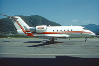 N711ST @ LSZA - one of many business jets at Lugano-Agno.
Scanned from slide