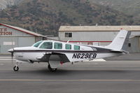 N629EB @ SZP - 1997 Raytheon Beech A36 BONANZA, Continental I0-550-B 300 Hp for takeoff and continuous, six seats, holding short Rwy 22 - by Doug Robertson