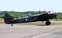 G-BPIV @ EGFH - In the markings of Bristol Blenheim 1f aircraft L6739 coded YP-Q of 23 Squadron RAF. - by Roger Winser