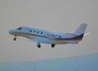 CS-DXQ @ LOWG - Cessna 560XL flying into an evening sky, LOWG, Graz - by Paul H