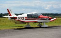 G-CHOE @ EGFP - Robin Major visiting Pembrey Airport. - by Roger Winser