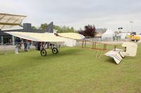 F-AZBA @ LFFQ - Bleriot XI Replica, Static display, La Ferté-Alais airfield (LFFQ) Air show 2016 - by Yves-Q