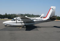 N669J @ O22 - Locally-based Cloud Splitter LLC 1963 Aero Commander 500B @ Columbia, CA (now USFS contracted lead plane AA17) - by Steve Nation