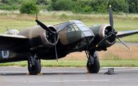 G-BPIV @ EGFH - Visiting Bristol Bolingbroke IVT in the camouflage and markings of  Bristol Blenheim IF aircraft L6739/YP-Q of 23 Squadron RAF. - by Roger Winser