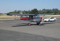 N3955F @ O22 - Springfield Flying Service 1958 Cessna 172 Skyhawk taxiing in @ Columbia, CA home base - by Steve Nation