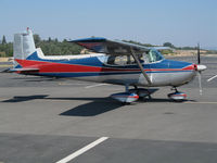 N3955F @ O22 - Springfield Flying Service 1958 Cessna 172 Skyhawk taxiing in @ Columbia, CA home base - by Steve Nation