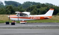 G-BSOG @ EGFH - Visiting Skyhawk. - by Roger Winser