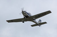G-BYVL @ EGFF - Tutor, callsign UAY 12, seen in the overhead. - by Derek Flewin