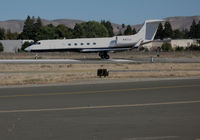 N42GX @ KCCR - BGHN Holdings, Palo Alto, CA 2001 Gulfstream Aerospace G-V rolling for takeoff @ Concord, CA (now N628BD with Hewlett Packard Corp, San Jose, CA) - by Steve Nation