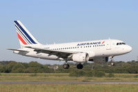 F-GUGN @ LFRB - Airbus A318-111, Landing rwy 07R, Brest-Bretagne airport (LFRB-BES) - by Yves-Q