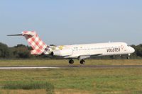 EC-MEZ @ LFRB - Boeing 717-2CM, Landing rwy 07R, Brest-Bretagne Airport (LFRB-BES) - by Yves-Q