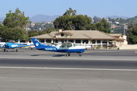 N398TG @ SZP - 1986 Cessna T210R TURBO CENTURION, Continental TSIO-520 310 Hp, taxi back - by Doug Robertson