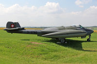 G-BLKA @ X5FB - De Havilland (F+W Emmen) DH-112 Venom FB.54 at Fishburn Airfield UK. Now relocated to act as the airfield's gate guardian. July 18th 2017. - by Malcolm Clarke