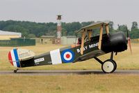 LX-PUP @ LFSI - Sopwith Pup Replica, Taxiing to holding point rwy 29, St Dizier-Robinson Air Base 113 (LFSI) Open day 2017 - by Yves-Q