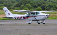 G-GHOW @ EGFH - Visiting Reims/Cessna Skylane. Race number 93 - by Roger Winser