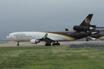 N289UP @ DFW - Departing the UPS ramp at DFW Airport - by Zane Adams