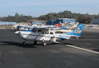 N521HP @ KAUN - California Highway Patrol CHP 2000 Cessna T206H Turbo Stationair running up engine @ Auburn Municipal Airport, CA home base - by Steve Nation