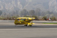 N3AR @ SZP - 1974 Russell PITTS S-1S SPECIAL, Lycoming O&VO-360 180 Hp, landing roll Rwy 22 - by Doug Robertson