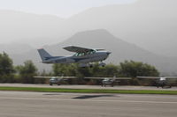 N66168 @ SZP - 1983 Cessna 172P SKYHAWK, Lycoming O-320-D2J 160 Hp, takeoff climb Rwy 22 - by Doug Robertson