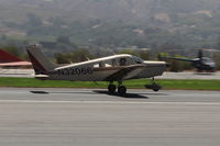 N32066 @ SZP - 1974 Piper PA-28-151 WARRIOR, Lycoming O-320-E3D 150 Hp, landing roll Rwy 22 - by Doug Robertson