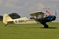 G-BBHJ @ EGBK - G BBHJ - Piper J3C 65 Cub landing at Sywell for the 2017 LAA rally - by dave226688