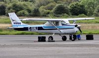 G-IANJ @ EGFH - Visiting F150K operated by FlyWales Flight Training. - by Roger Winser