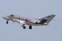 143 @ LFRJ - Dassault Falcon 10 MER, Take off rwy 26, Landivisiau Naval Air Base (LFRJ) - by Yves-Q