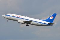 EW-404PA @ EGCC - Belavia B733 departing for Minsk. - by FerryPNL