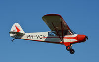 PH-VCY @ EHSE - PIPER CUB Landing runway 07 - by fink123