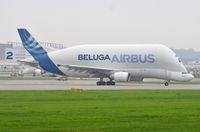 F-GSTB @ EDHI - Beluga 2 entering the runway for a backtrack prior to departure. - by FerryPNL