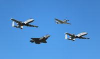 78-0639 @ OSH - A-10s in heritage flight with P-51 and F-35 - by Florida Metal