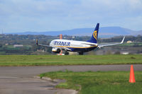 EI-EVG @ EGFF - 737-8AS, Rynair callsign Ryanair 476H, seen departing runway 30 en route to Tenerife Sur. - by Derek Flewin