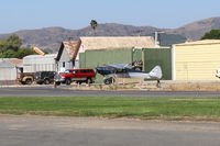 N11JH @ SZP - 2016 CubCrafters CC11-160 CARBON CUB SS, Titan OX-340CC 160 Hp, taxi from warmup at the aircraft's yellow hangar to hold short Rwy 22                                           - by Doug Robertson