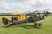 G-AGYU @ EGTH - De Havilland DH82A Tiger Moth DE208 (G-AGYU) Gathering of Moths Old Warden 30/7/17 - by Grahame Wills