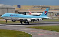 HL7638 @ EGCC - Korean B748 touching down in LHR - by FerryPNL