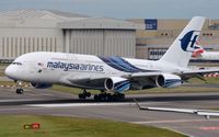 9M-MND @ EGLL - Malaysian A388 just moments before touch down. - by FerryPNL
