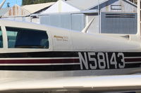 N58143 @ SZP - 1985 Mooney M20J 201 Special Edition, Lycoming IO-360 A&C 200 Hp, logo - by Doug Robertson